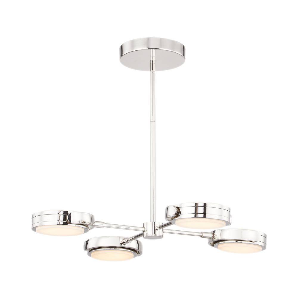 Blanco Polished Nickel 4-Light LED Chandelier