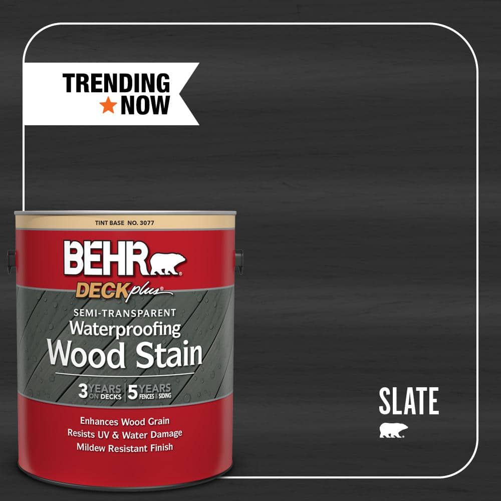 1 gal. #ST-102 Slate Semi-Transparent Waterproofing Exterior Wood Stain