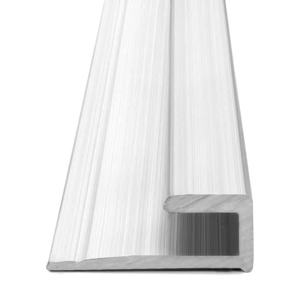 Silver 3/4 in. x 96 in. Carpet Edge Trim Cove Cap Transition Strip