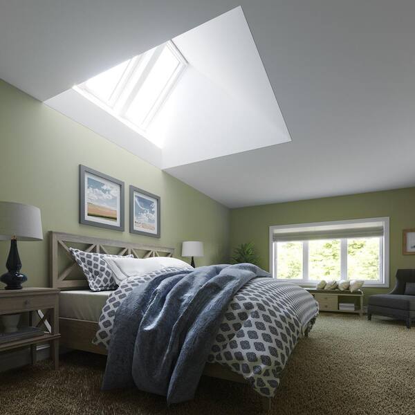 VELUX 30.06 in x FS The Glass Laminated Deck-Mount with in Depot Skylight Fixed 54.44 Low-E3 Home M08 - 2004