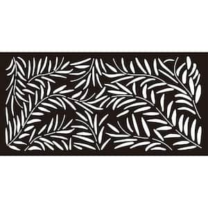 New Style MetalArt Laser Cut Metal Black WeepingWillow Privacy Fence Screen (24 in. x 48 in. per Piece 1-Piece)