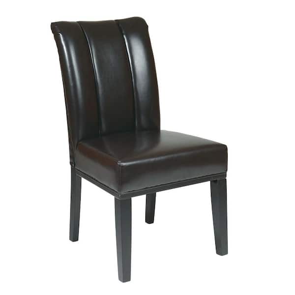 OSPdesigns Espresso Eco Leather Parsons Dining Chair