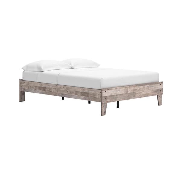 Signature DESIGN BY ASHLEY Neilsville Gray Wood Frame Full Platform Bed