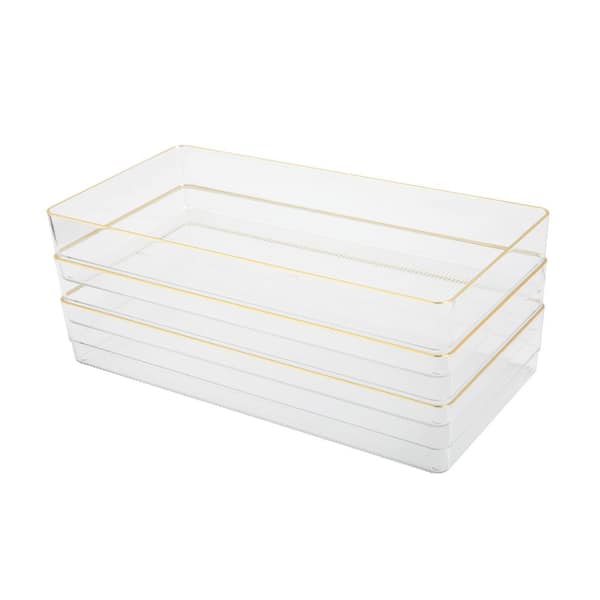 3PK 12x6 Clear/Gold Organizers BE-PB8973-G-3-CLRGLD-MS