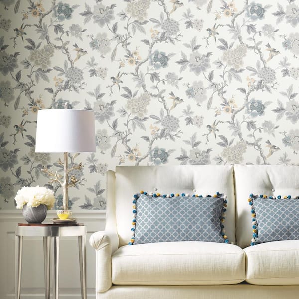 28.18 sq. ft. Candid Moments Grey Peel and Stick Wallpaper