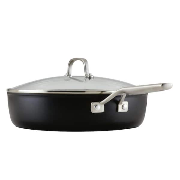 Cooks Standard 2678 3.5 QT Hard Anodized Nonstick Deep Saute pan with Lid,  Black 