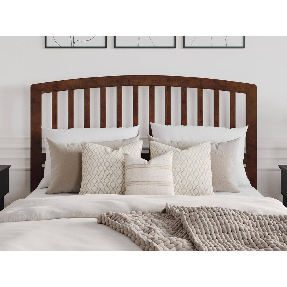 Richmond Queen Walnut Wood Headboard with Mission Slats