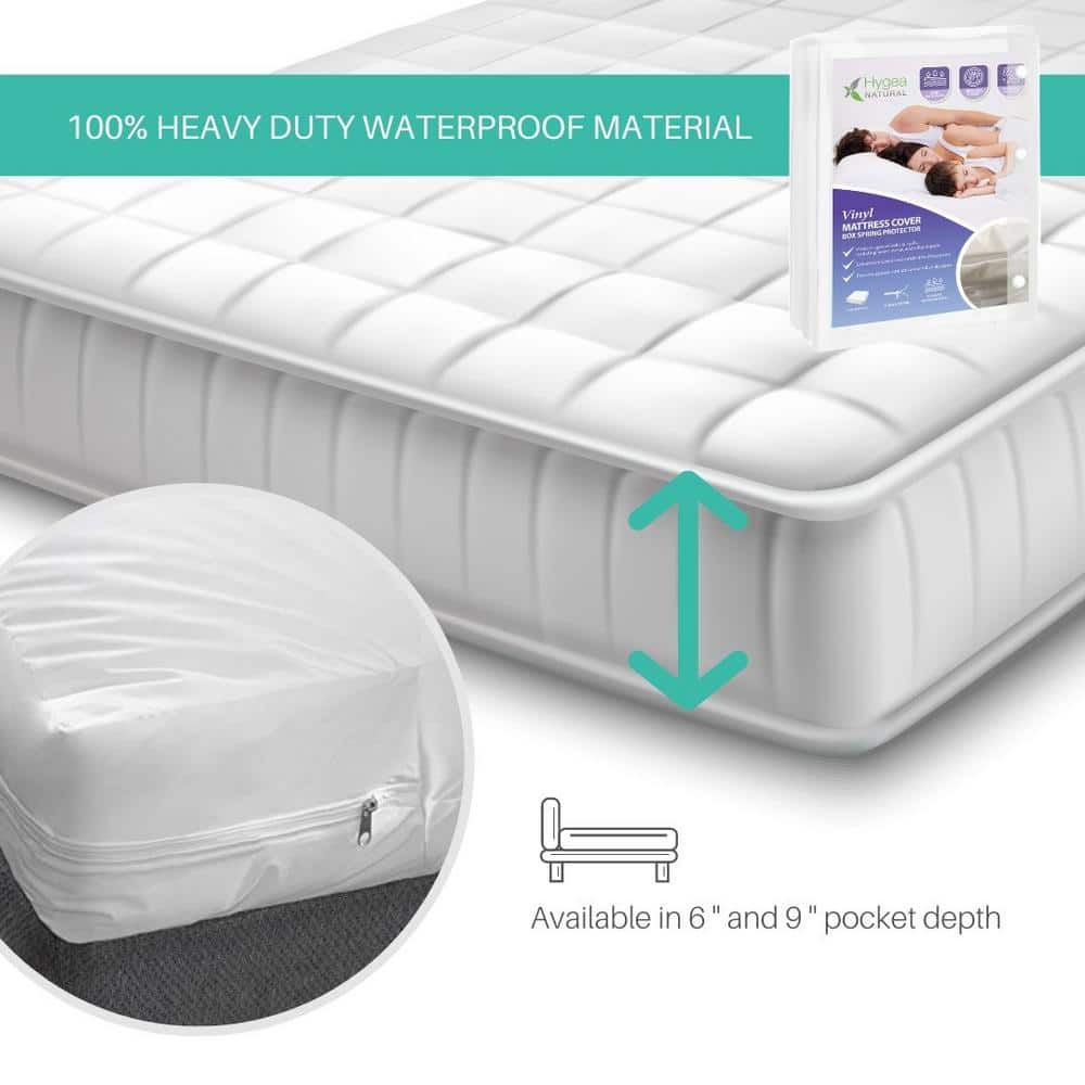 Natural Heavy Duty Vinyl Waterproof Crib Mattress Cover