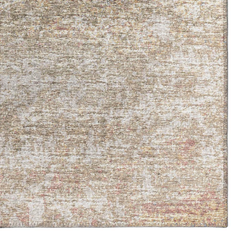 Beige Abstract Flat Woven Chenille Runner Rug