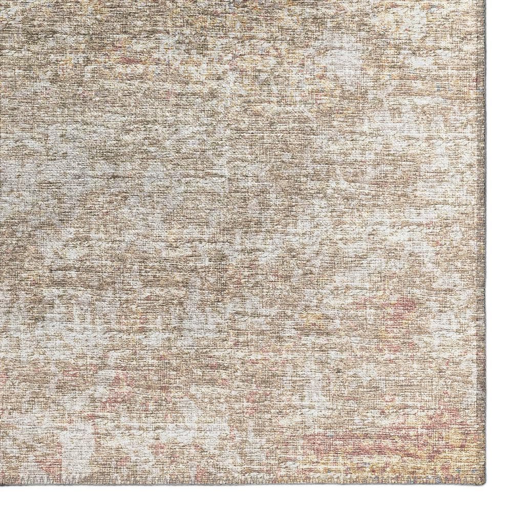 Beige Flat Woven Chenille 5' x 7'6" Area Rug