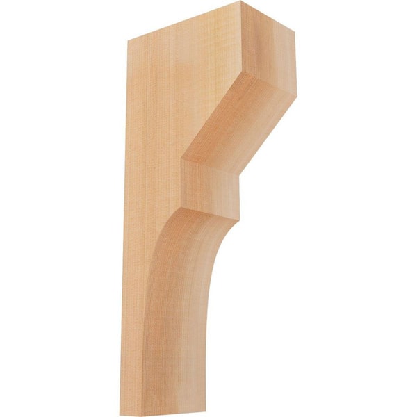Ekena Millwork 3-1/2 in. x 6 in. x 14 in. Western Red Cedar Monterey Smooth Corbel