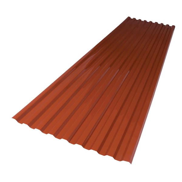 2.2 ft. x 8 ft. Corrugated Polycarbonate Roofing Panel in Red