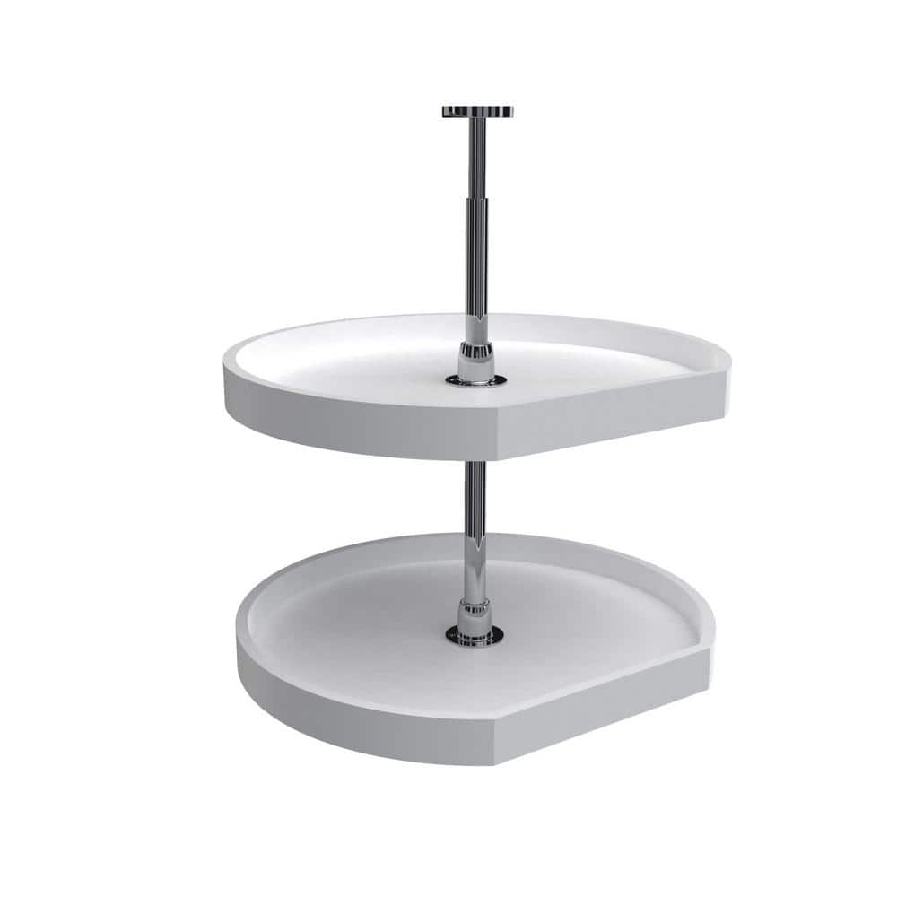 RevAShelf Polymer DShape 2Shelf Lazy Susans for Corner Wall 6272221152 The