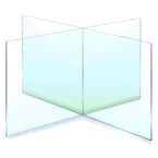 48 in. x 24 in. x 0.220 in. Protective Shield Clear-Table Top Partition Single Divider