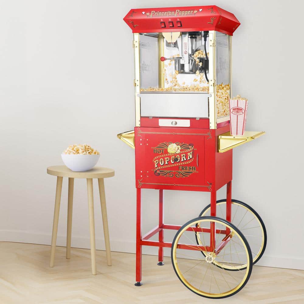 GREAT NORTHERN 8 oz. Princeton Popcorn Machine with Cart, Red