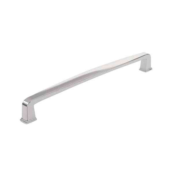 Charlemagne Collection 7-9/16 in. (192 mm) Classic Brushed Nickel Curved Cabinet Bar Pull