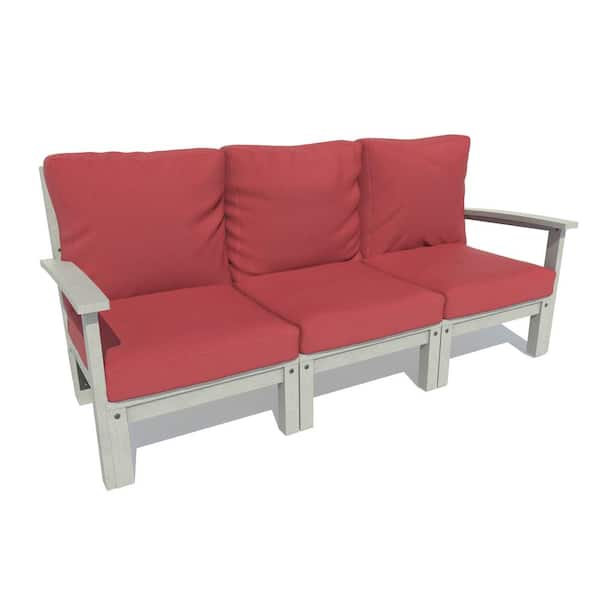 Highwood Bespoke Deep Seating 1-Piece Plastic Outdoor Couch with Cushions