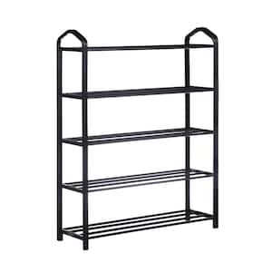4-Tier Stackable Shoe Rack, 12-Pairs Sturdy Shoe Shelf Storage , Black Shoe  Tower for Bedroom - ShopStyle