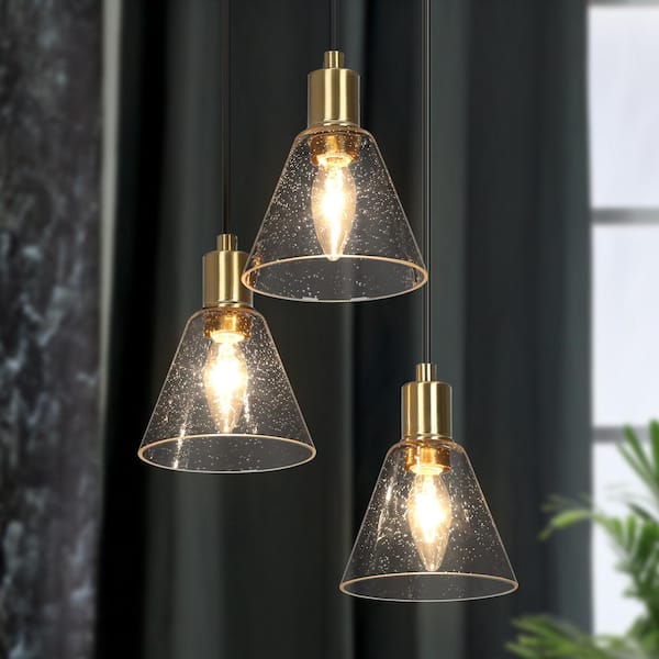 Uolfin Transitional Kitchen Island Cluster Pendant Light 3-Light