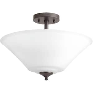 Joy Collection 3-Light Antique Bronze Semi-Flush Mount