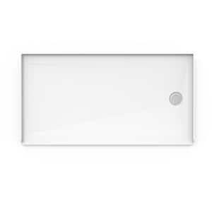 Catalina 60 in. L x 32 in. W Alcove Shower Pan Base with Right Drain in White