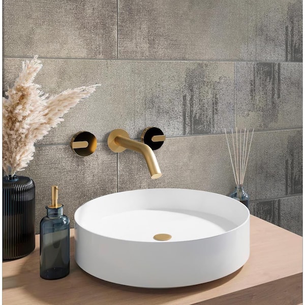 Saga 11.4 in. x 39.3 in. Gray Ceramic Matte Floor and Wall Tile (6.24 sq. ft./case) 2-Pack