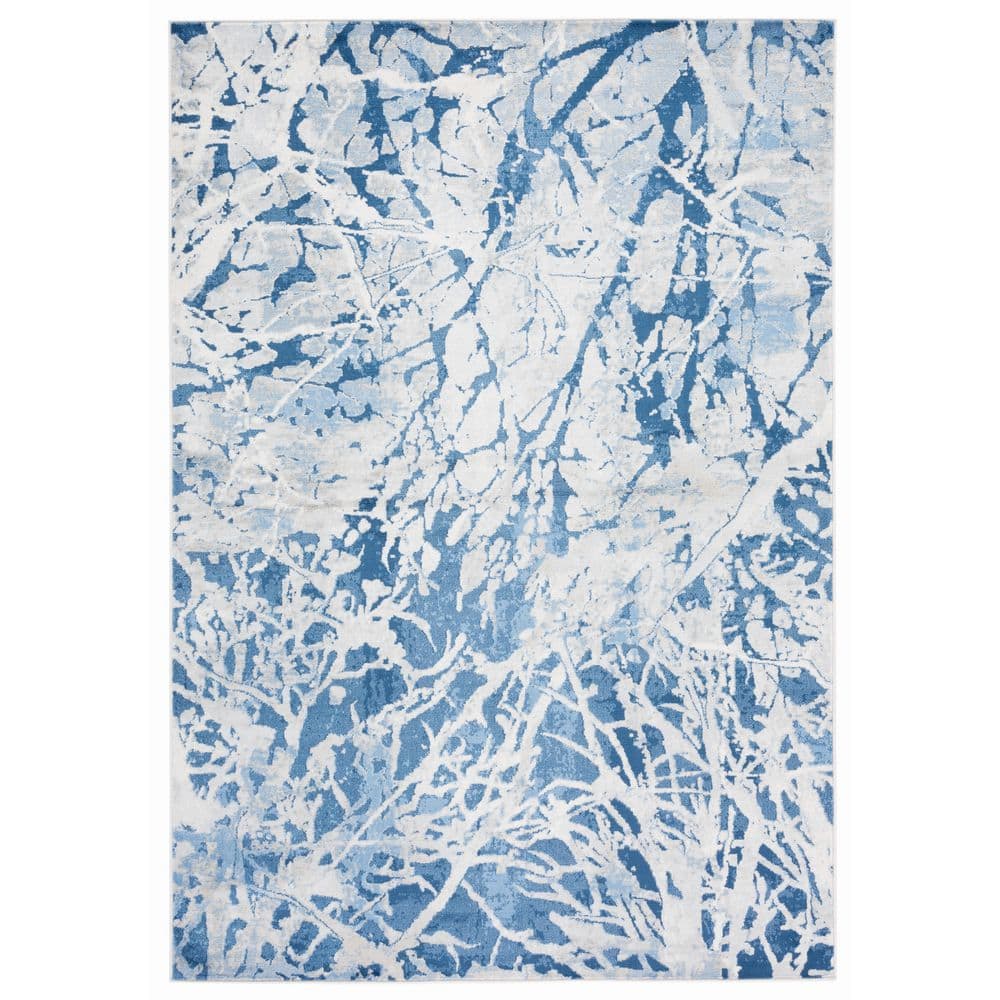 Jasper 8 ft. x 10 ft. Navy/Ivory Arboreal Abstract Area Rug price history on PriceWatchPro
