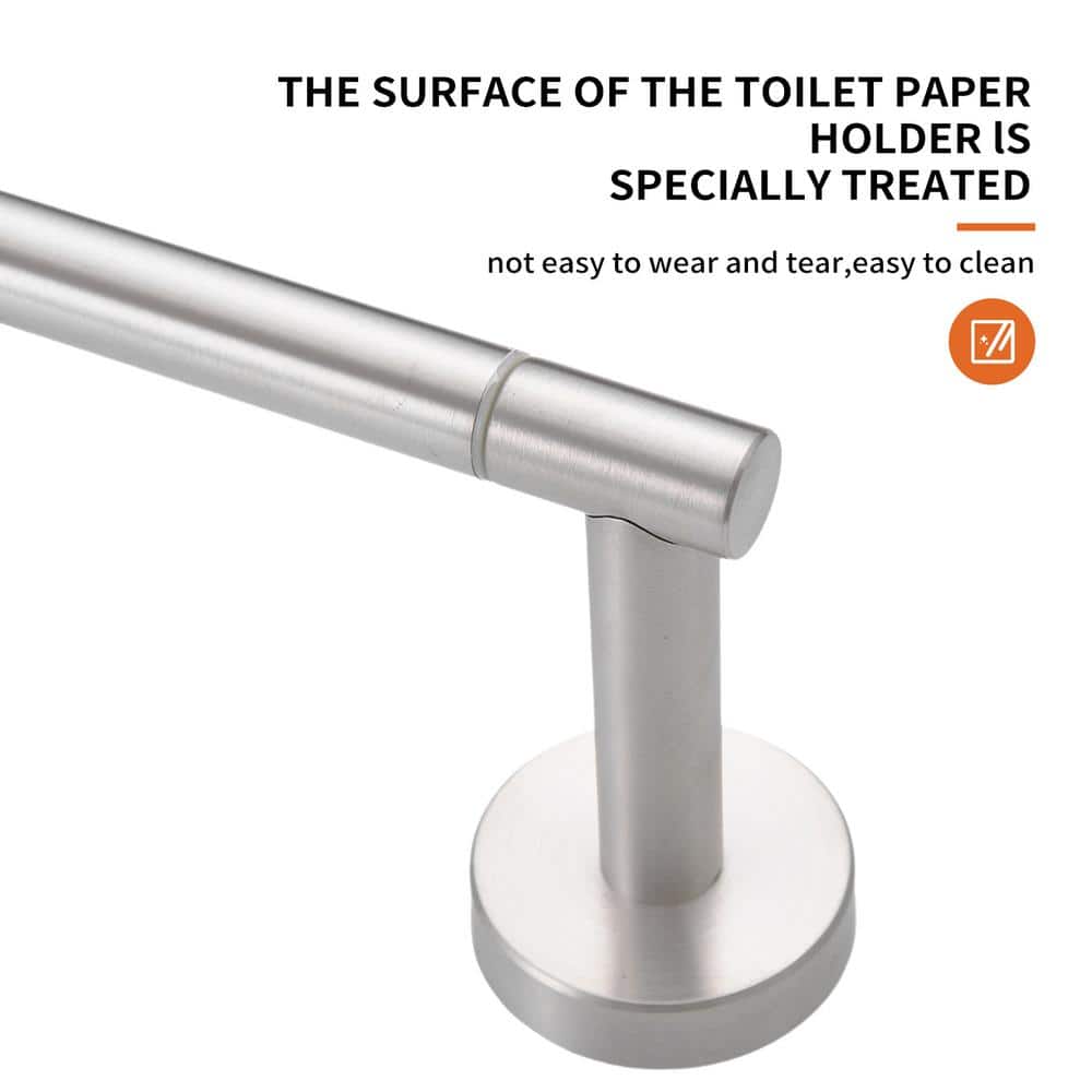 Brushed Nickel Wall Mounted Pivoting Toilet Paper Holder