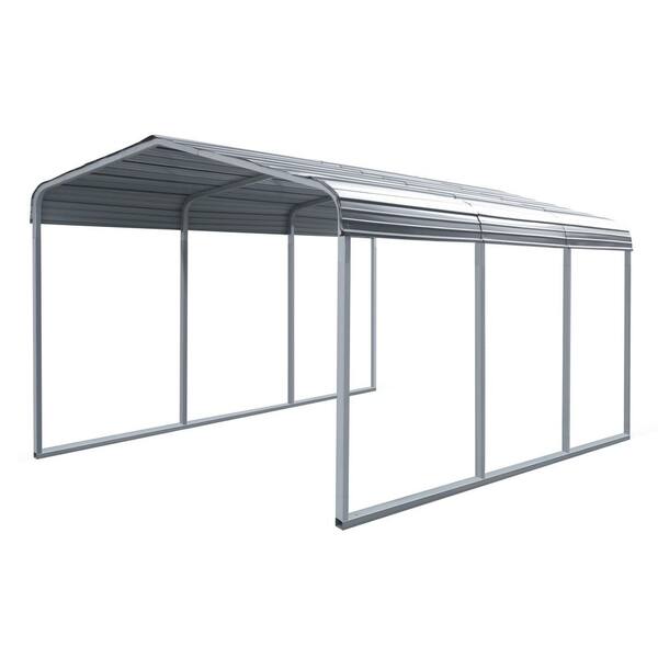 VEIKOUS 20 ft. W x 20 ft. D Grey Carport, Car Canopy and Shelter PG0216 ...