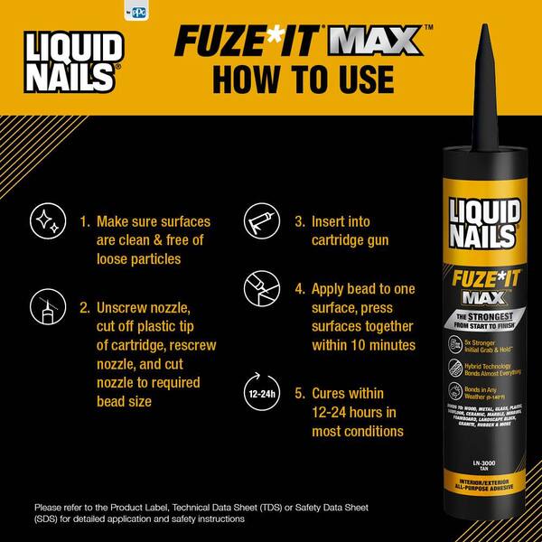 liquid nails general purpose construction adhesive ln 3000 fa 600