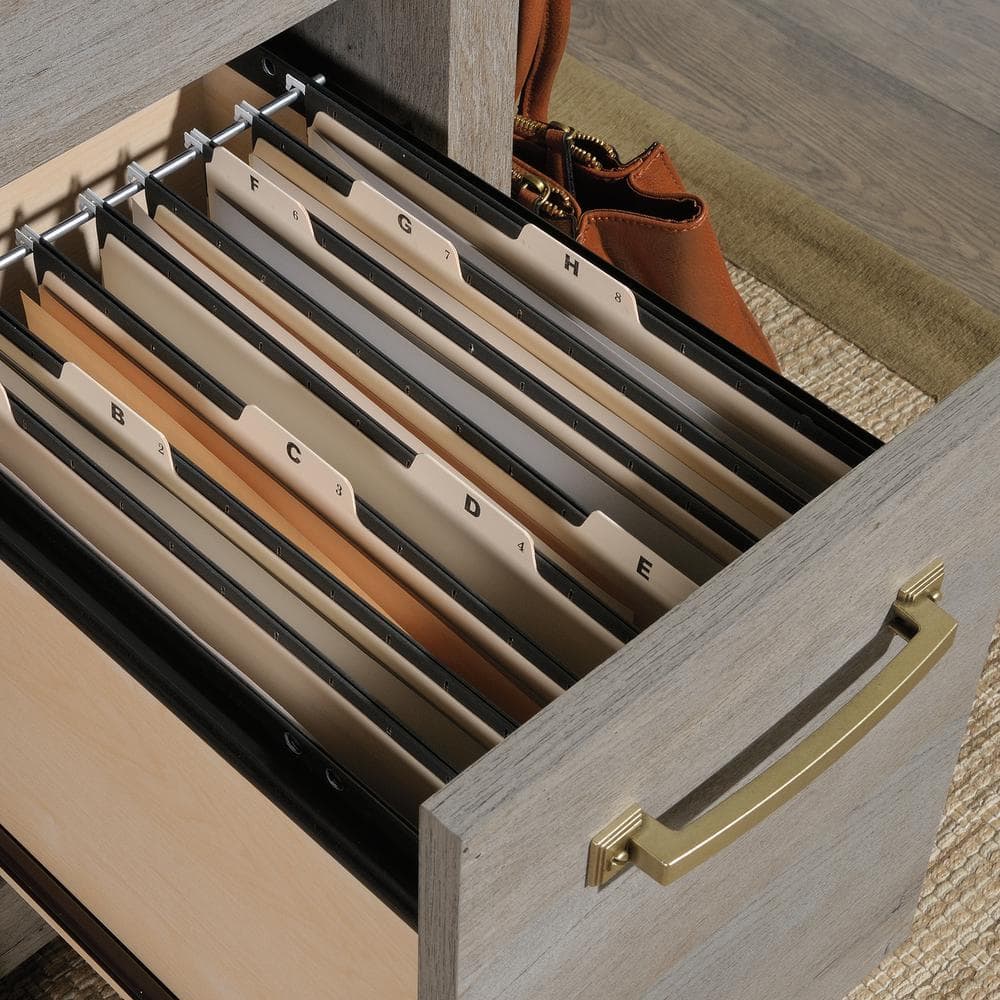 Mystic Oak Multifunctional Computer Desk with File Storage