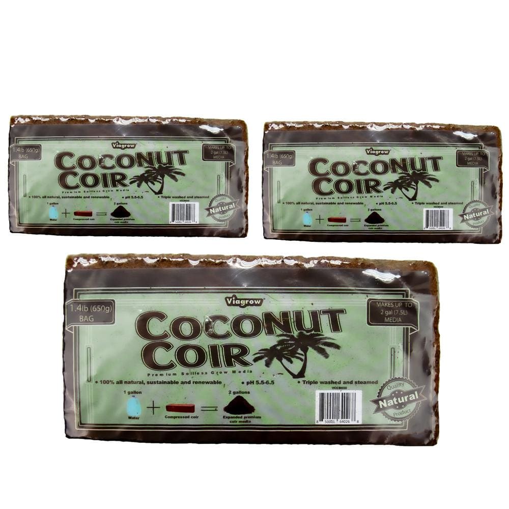 Coco Coir Brick for Plants, 8 Packs 100% Natural Organic Compressed Coconut  Coir Fiber with Low EC & PH Balance, High Nutrition Coconut Soil Coco Fiber  for Planting, Herbs