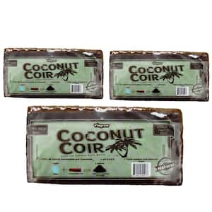 1.4 lbs./650g Premium Coco Coir, Soilless Grow Media, Coconut Coir Brick (3-Pack)