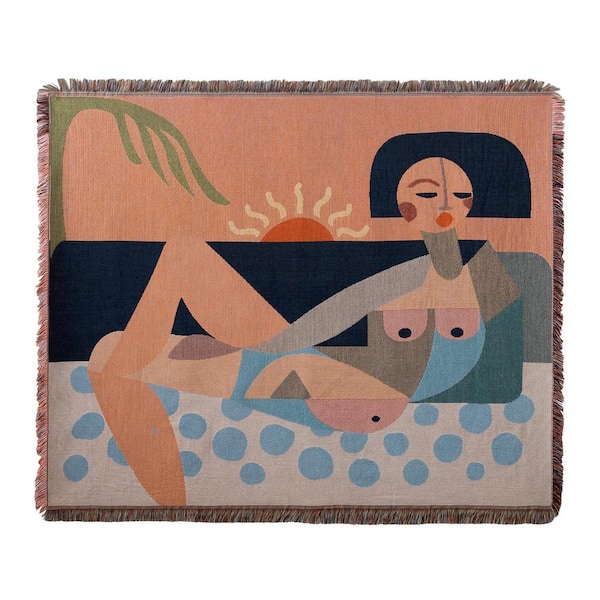 MAKERS COLLECTIVE Nude Beach Multi Polyester Acrylic Throw Blanket