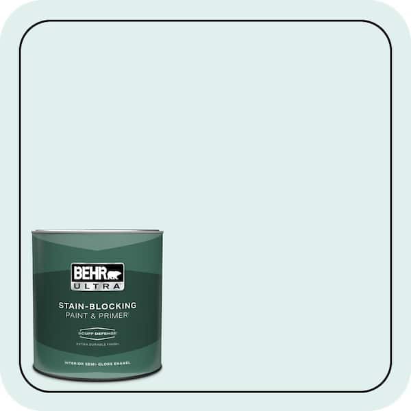 BEHR ULTRA 1 qt. #500C-1 Himalayan Mist Extra Durable Semi-Gloss Enamel Interior Paint & Primer