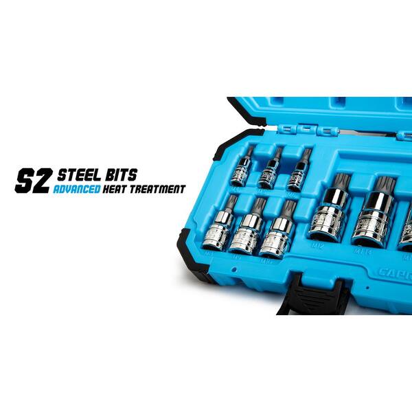 Capri Tools Stubby XZN Triple Square Bit Socket Set (10-Piece