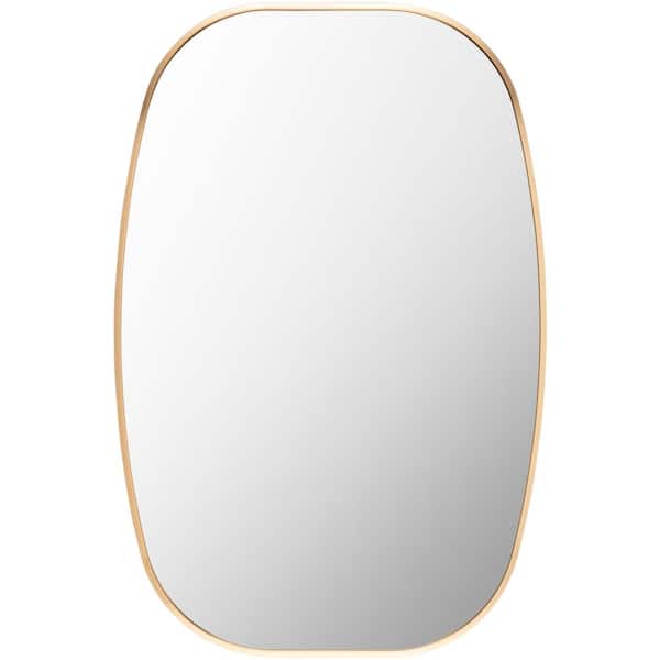 Livabliss Aranya 19.69 in. x 29.53 in. Gold Framed Decorative Mirror