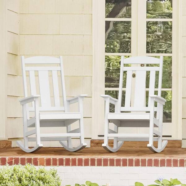 DIESEL Rock Chair ホワイト 2脚セット Amazon.com: BizChair Poly Resin Wood Adirondack Rocking Chair