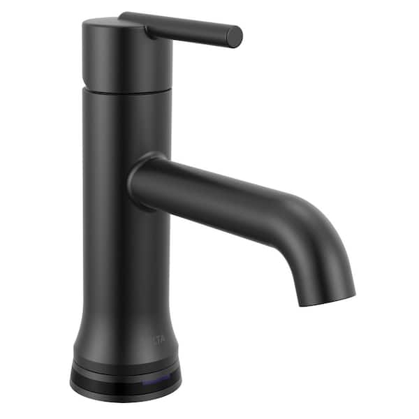 Trinsic Touch2O Single Handle Single Hole Bathroom Faucet with Drain Kit Included in Matte Black