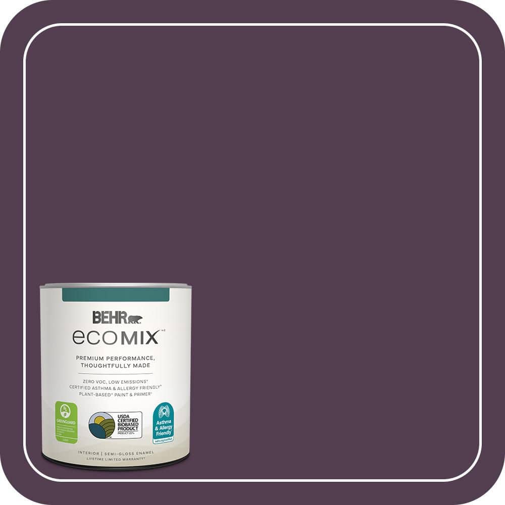 ECOMIX 1 qt. #PPU17-02 Oriental Eggplant Semi-Gloss Enamel Plant-Based Interior Paint & Primer price history on PriceWatchPro