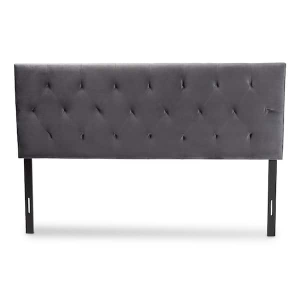 Baxton Studio Felix Grey and Dark Brown Queen Headboard