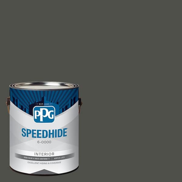 SPEEDHIDE 1 gal. PPG1009-7 Licorice Ultra Flat Interior Paint