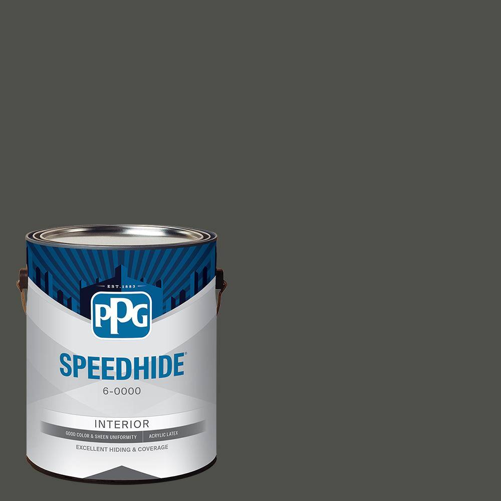 1 gal. PPG1009-7 Licorice Semi-Gloss Interior Paint product image for price tracking