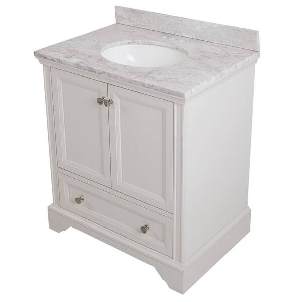 Home Decorators Collection Stratfield 31 In W X 22 D Bathroom Vanity Cream With Stone Effect Top Winter Mist White Sink Sf30p2v5 Cr The Depot D Bathroom Vanity, Bathroom Vanity Pedestal Cabinets Home Depot