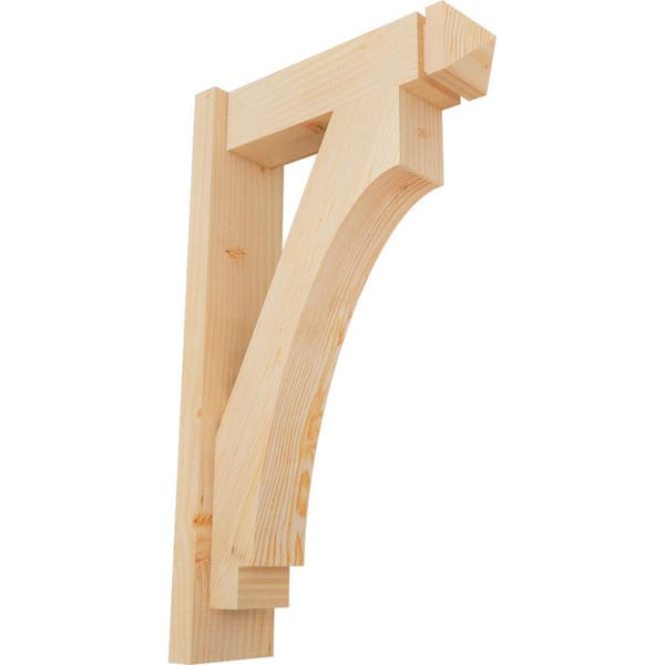 Ekena Millwork 6 in. x 30 in. x 18 in. Douglas Fir Imperial Arts and Crafts Smooth Outlooker