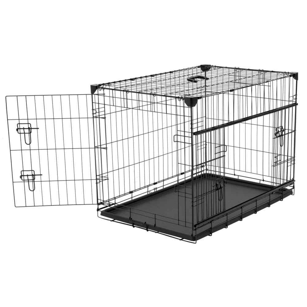 Buy 36 in. Sliding Double Door Dog Crate with Patented Corner