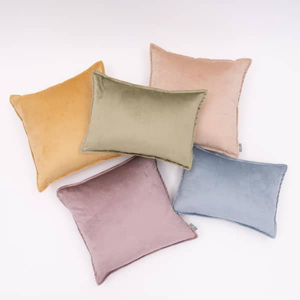 Blush velvet best sale lumbar pillow