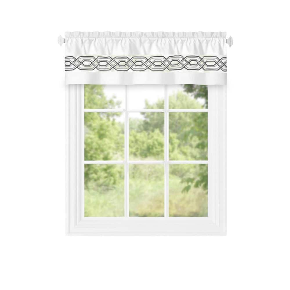 ACHIM Paige Light Filtering Window Curtain Valance - 55x13 - White ...