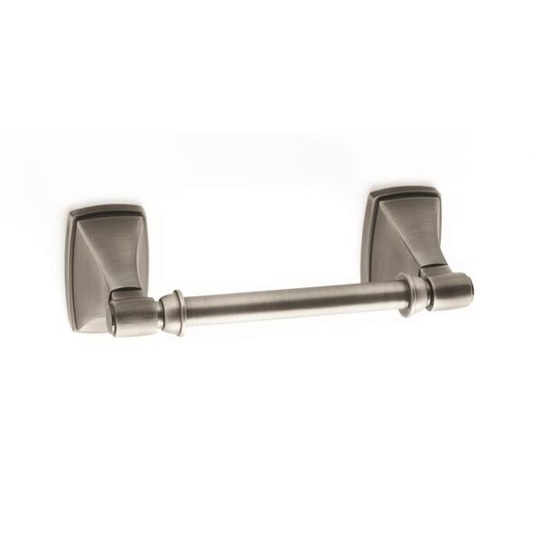 Amerock Clarendon Pivoting Double Post Toilet Paper Holder in Antique Silver