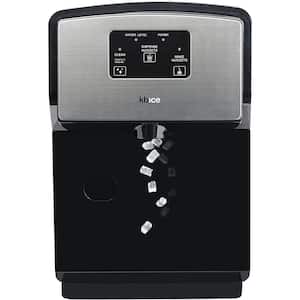 12 in. 22 lb. Portable Ice Maker in Stainless with Nugget Maker